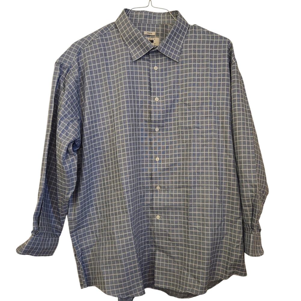 Joseph Abboud Classic Fit Plaid Dress Shirt 19 34/35 New with Tags